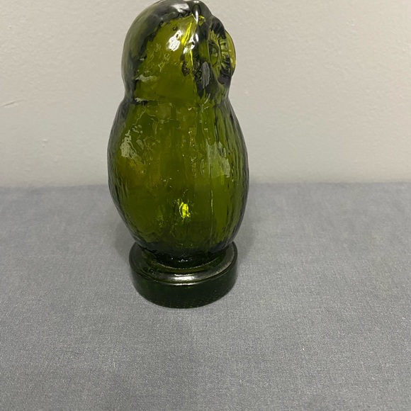 VTG Pilgrim Art Glass Forest Green Owl Hand/Mold Blown Glass Paperweight Retro - Picture 6 of 17